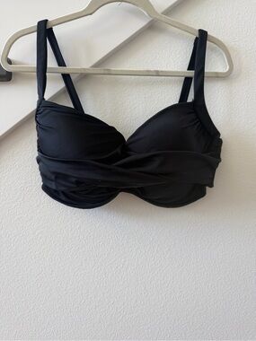 Soma Black Bikini Top with Gold Hardware